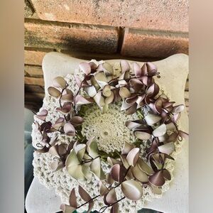 *Burgundy Fall Ombré Eucalyptus Leaf Candle Ring or Mini Wreath